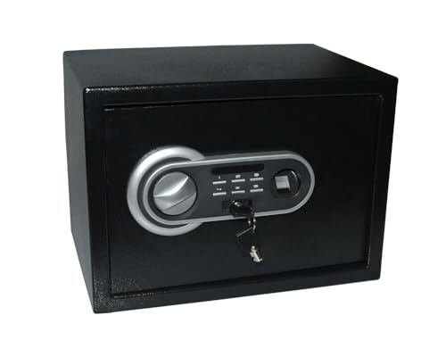 2 Stk. Tresor Safe Fingerprint inkl. Schlüssel 352 x 250 x 250 mm, 15,7 l schwarz