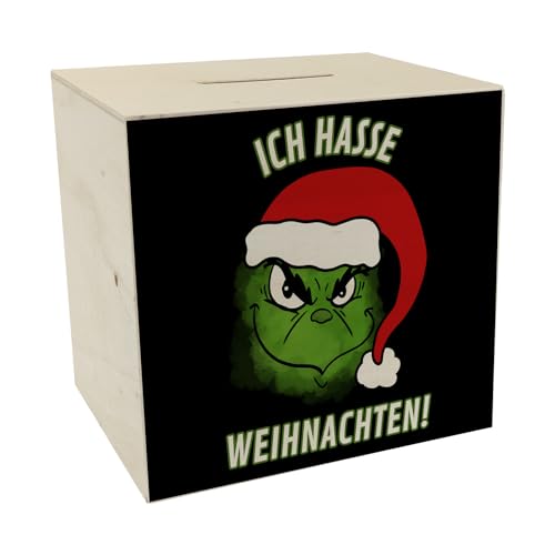 Ich Hasse Weihnachten Spardose aus Holz mit Spruch EIN Sparschwein für alle die Weihnachten Nicht mögen Weihnachtliche Sparbüchse Junge Männer