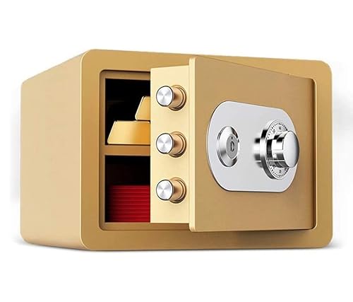 Safes Tresor mit zahlenschloss Mechanischer Deposittresor 25cm feuerfest Schlüssel Schrank Mini Bedside geldkassette Büro Schmuck Kabine Einwurftresor GIFT,C