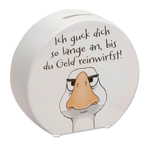 Gilbert die Gans Spardose mit Spruch Anstarren bis Geld fließt Cartoon Gilbert Der Witz für Miesepeter Geizhals - Kerl zum Lachen