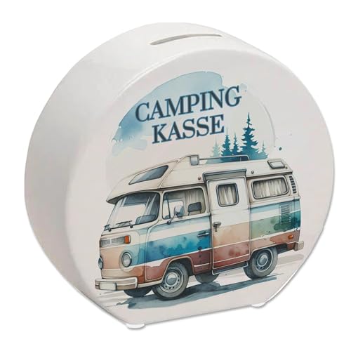 Campingwagen Spardose mit Spruch Campingkasse Wohnwagen Camper Perfekt für Reisen Urlaub Ideal Zur Caravan-Campingplatz Geldgeschenk