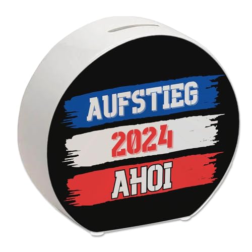 Kiel Aufstieg 2024 Spardose mit Spruch AHOI Maritim Design Hafenstadt Kiel Ideale Idee für Fußball Aufsteiger aus Schleswig-Holstein Wappen