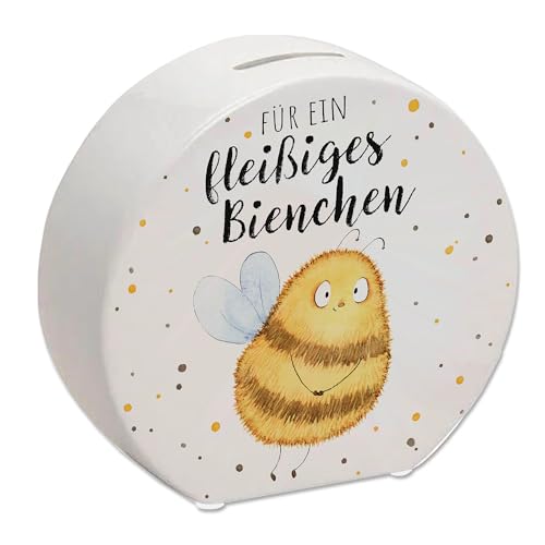 Pummel Biene Spardose mit Spruch Für EIN fleißiges Bienchen Hummel-Design Honig-Belohnung Lob-Geschenk Gezeichnet für fleißige Helfer