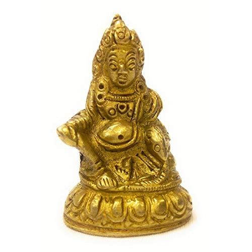 Kartique Brass Kuber Vastu, Feng Shui Lord of Treasures Lord Kuber Brass Statue Idol (2 Inch)