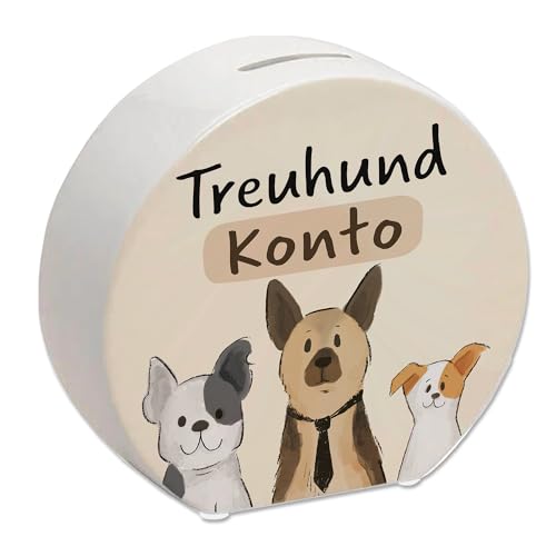 Hunde Spardose mit Spruch Treuhundkonto Schäferhund Frenchie Design Ideal für Terrier Fans Hundemenschen sparen Sparfuchs